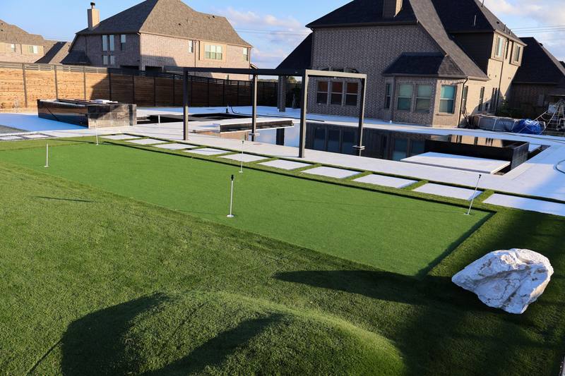 Custom landscape steppers and outdoor living — Allen, TX