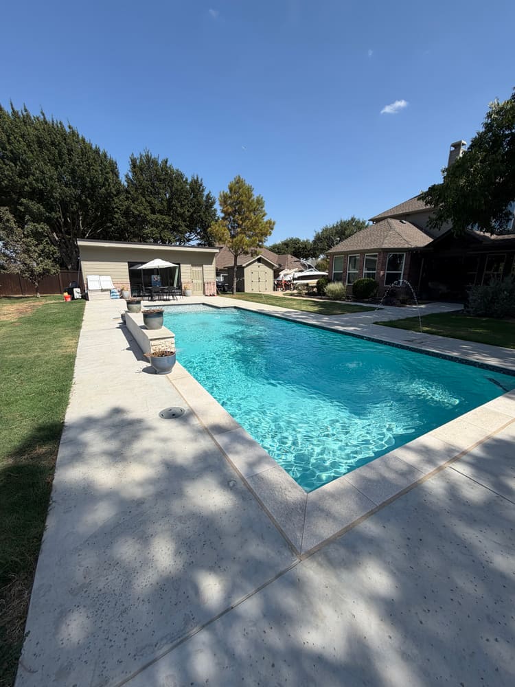 Completed custom luxury pool — North Texas